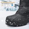 imageK KomForme Snow Boots for Boys ampamp Girls Warm Waterproof Slip Resistant Winter Shoes ToddlerLittle KidBig KidBlackk