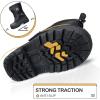 imageK KomForme Snow Boots for Boys ampamp Girls Warm Waterproof Slip Resistant Winter Shoes ToddlerLittle KidBig KidBlackk