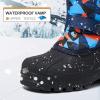 imageK KomForme Snow Boots for Boys ampamp Girls Warm Waterproof Slip Resistant Winter Shoes ToddlerLittle KidBig KidDeepblue