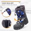imageK KomForme Snow Boots for Boys ampamp Girls Warm Waterproof Slip Resistant Winter Shoes ToddlerLittle KidBig KidGrayk