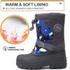 imageK KomForme Snow Boots for Boys ampamp Girls Warm Waterproof Slip Resistant Winter Shoes ToddlerLittle KidBig KidGrayk