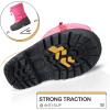imageK KomForme Snow Boots for Boys ampamp Girls Warm Waterproof Slip Resistant Winter Shoes ToddlerLittle KidBig KidPinksnow