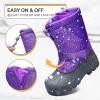 imageK KomForme Snow Boots for Boys ampamp Girls Warm Waterproof Slip Resistant Winter Shoes ToddlerLittle KidBig KidPurple