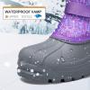 imageK KomForme Snow Boots for Boys ampamp Girls Warm Waterproof Slip Resistant Winter Shoes ToddlerLittle KidBig KidPurple