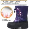 imageK KomForme Snow Boots for Boys ampamp Girls Warm Waterproof Slip Resistant Winter Shoes ToddlerLittle KidBig KidPurpleheart
