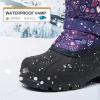 imageK KomForme Snow Boots for Boys ampamp Girls Warm Waterproof Slip Resistant Winter Shoes ToddlerLittle KidBig KidPurpleheart