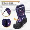 imageK KomForme Snow Boots for Boys ampamp Girls Warm Waterproof Slip Resistant Winter Shoes ToddlerLittle KidBig KidPurpleheart