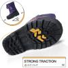 imageK KomForme Snow Boots for Boys ampamp Girls Warm Waterproof Slip Resistant Winter Shoes ToddlerLittle KidBig KidPurpleheart