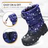 imageK KomForme Snow Boots for Boys ampamp Girls Warm Waterproof Slip Resistant Winter Shoes ToddlerLittle KidBig KidPurplestar