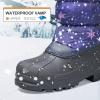imageK KomForme Snow Boots for Boys ampamp Girls Warm Waterproof Slip Resistant Winter Shoes ToddlerLittle KidBig KidPurplestar