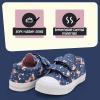imageK KomForme Toddler Boys ampamp Girls Shoes Kids Canvas Sneakers with Cartoon Dual Hook and Loops Size 7 Toddler Unicorn