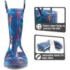 imageK KomForme Toddler Light Up Rain Boots Patterns and Glitter Rain Boots for Girls Boys with HandlesBlue Dinosaur Group13