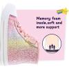 imageK KomForme Toddler Sneakers Girls Canvas High Top Walking Shoes with Hook and LoopsGlitter Rainbow