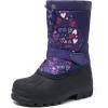 imageK KomForme Snow Boots for Boys ampamp Girls Warm Waterproof Slip Resistant Winter Shoes ToddlerLittle KidBig KidPurpleheart