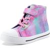 imageK KomForme Toddler Sneakers Girls Canvas High Top Walking Shoes with Hook and LoopsColorful