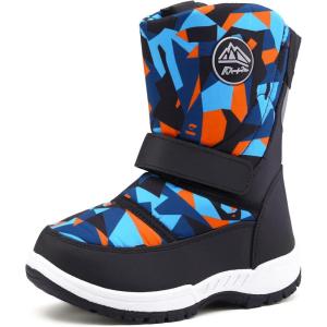 imageK KomForme Boys Girls Snow Boots Waterproof Winter Outdoor BootsToddlerLittle KidBig KidBlackBlue