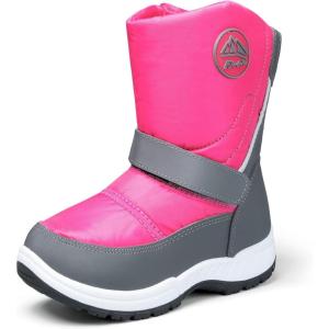 imageK KomForme Boys Girls Snow Boots Waterproof Winter Outdoor BootsToddlerLittle KidBig KidPink
