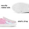 imageK KomForme Toddler Slip on Sneakers Girls Sparkle Sequins Canvas Walking ShoesPink