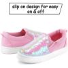 imageK KomForme Toddler Slip on Sneakers Girls Sparkle Sequins Canvas Walking ShoesPink