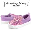 imageK KomForme Toddler Slip on Sneakers Girls Sparkle Sequins Canvas Walking ShoesPurple