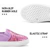 imageK KomForme Toddler Slip on Sneakers Girls Sparkle Sequins Canvas Walking ShoesPurple