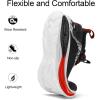 imageRUNSIDE Boys Girls Sneakers Lace up Kids Tennis Shoes for WalkingRunning Lightweight Breathable Gym Shoes Outdoor Little KidBig KidBlackRed