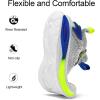 imageRUNSIDE Boys Girls Sneakers Lace up Kids Tennis Shoes for WalkingRunning Lightweight Breathable Gym Shoes Outdoor Little KidBig KidGrey