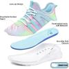 imageRUNSIDE Girls Tennis Shoes Lightweight Sports Kids Sneakers Laceup for RunningWalking ToddlerLittle KidBig KidGradient Blue