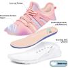 imageRUNSIDE Girls Tennis Shoes Lightweight Sports Kids Sneakers Laceup for RunningWalking ToddlerLittle KidBig KidGradient Pink