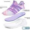 imageRUNSIDE Girls Tennis Shoes Lightweight Sports Kids Sneakers Laceup for RunningWalking ToddlerLittle KidBig KidGradient Purple
