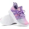 imageRUNSIDE Girls Tennis Shoes Lightweight Sports Kids Sneakers Laceup for RunningWalking ToddlerLittle KidBig KidGradient Purple