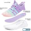 imageRUNSIDE Girls Tennis Shoes Lightweight Sports Kids Sneakers Laceup for RunningWalking ToddlerLittle KidBig KidPink Purple