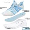 imageRUNSIDE Girls Tennis Shoes Lightweight Sports Kids Sneakers Laceup for RunningWalking ToddlerLittle KidBig KidSparkly Blue