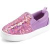 imageK KomForme Toddler Slip on Sneakers Girls Sparkle Sequins Canvas Walking ShoesPurple