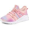 imageRUNSIDE Girls Tennis Shoes Lightweight Sports Kids Sneakers Laceup for RunningWalking ToddlerLittle KidBig KidGradient Pink