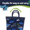 imageK KomForme Kids Rain Boots Waterproof Printed Rubber boots with HandlesNavy Shark