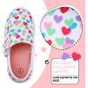 imageK KomForme Toddler Girls Sneakers Slip On Moccasins Casual Shoes for ToddlerLittle KidBig KidWhite Heart