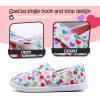 imageK KomForme Toddler Girls Sneakers Slip On Moccasins Casual Shoes for ToddlerLittle KidBig KidWhite Heart