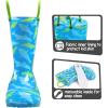 imageK KomForme Kids Rain Boots Waterproof Light up Boots with Easyon HandlesDeep Sea Shark
