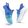 imageRUNSIDE Boys Girls Tennis Shoes Kids Lightweight Breathable Sneakers Laceup Running Athletic Shoes for ToddlerLittle KidBig KidGradient Blue