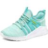 imageRUNSIDE Boys Girls Tennis Shoes Kids Lightweight Breathable Sneakers Laceup Running Athletic Shoes for ToddlerLittle KidBig KidLight Grass Green