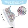 imageK KomForme Toddler Boys ampamp Girls Shoes Kids Canvas Sneakers with Cartoon Dual Hook and LoopsColorful Knit