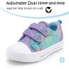 imageK KomForme Toddler Boys ampamp Girls Shoes Kids Canvas Sneakers with Cartoon Dual Hook and LoopsPurple Glitter