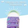 imageK KomForme Toddler Boys ampamp Girls Shoes Kids Canvas Sneakers with Cartoon Dual Hook and LoopsPurple Glitter