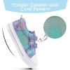 imageK KomForme Toddler Boys ampamp Girls Shoes Kids Canvas Sneakers with Cartoon Dual Hook and LoopsPurple Glitter