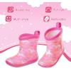 imageK KomForme Toddler Rain Boots Baby Easyon Rain Shoes Lightweight Waterproof for Boys and GirlsLight Pink Unicorn