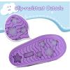 imageK KomForme Toddler Rain Boots Baby Easyon Rain Shoes Lightweight Waterproof for Boys and GirlsPurple Blue Gradient
