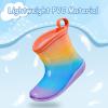 imageK KomForme Toddler Rain Boots Baby Easyon Rain Shoes Lightweight Waterproof for Boys and GirlsRainbow