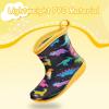 imageK KomForme Toddler Rain Boots Baby Easyon Rain Shoes Lightweight Waterproof for Boys and GirlsYellow Dinosaur