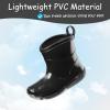 imageK KomForme Toddler Rain Boots Baby Easyon Rain Shoes for Boys and Girls Waterproof Lightweight OutdoorBlack